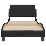 Bed Frame "Dover" Black 90x190 cm Single Fabric 373319