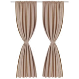 2 pcs Cream Slot-Headed Blackout Curtains 135 x 245 cm 130374