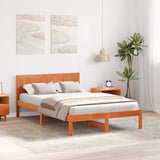 Bed Frame Brown 120 x 190 cm Solid Pine wood 872202