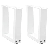 ZNTS Dining Table Legs V-Shape 2 pcs White 40x cm Steel 4012605