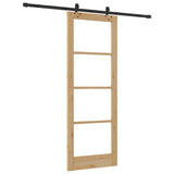 Sliding Door ORKDAL Natural and Black 78 x 211 cm 3332189