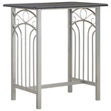 3 Piece Bar Set Wood and Steel Black 284396