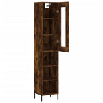 Highboard Smoked Oak 34.5x34x180 cm Engineered Wood 3199374