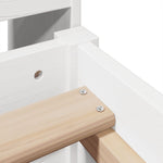 ZNTS Bookcase Bed without Mattress White 90x200cm Solid Wood Pine 3323162