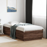 Bed Frame without Mattress Brown Oak 90x200 cm 3209729