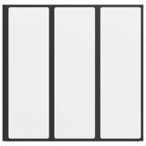 Shower Screen Folding Black 120 x 2 x 117 cm Aluminium and PP 42009754
