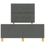 ZNTS Bed Frame Dark Grey 120x200 cm Fabric 3344719