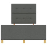 ZNTS Bed Frame Dark Grey 120x200 cm Fabric 3344719