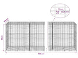 Gabion with 3.5 mm Wire and 5x10 cm Mesh 900x100x150 cm 3462948