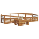 Outdoor Sofa Set 5 pcs Natural Solid Acacia Wood 3372989