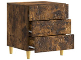 Bedside Table Smoked Oak 43 x 39.5 x 66.5 cm Engineered Wood 895020
