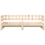 Pull-out Day Bed without Mattress 2x cm Solid Wood 840388