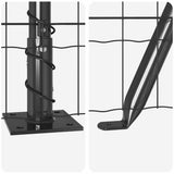 Euro Fence with Concrete Base 25 x 0.4 m PVC-Coated Steel Grey 3350941
