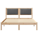 Bed Frame with Upholstered Headboard Dark Grey 140 x 200 cm 878255