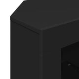 Corner LED TV Cabinet Black 100 x 40 x 50 cm Engineered Wood 889796