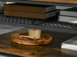 Coffee Table, Living Room Table with 3-Tier Storage Shelves, Square Tea Table for Home Office, T3398P329850