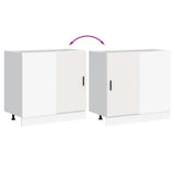 Kitchen Base Cabinet Lyon White Engineered Wood 854289