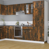 Hanging Glass Cabinet Lyon Smoked Oak 60x31x60 cm Engineered Wood 815120