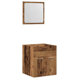 2 Piece Bathroom Furniture Set Old Wood Engineered Wood 862036