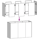 Planter 120x40x80 cm Galvanised Steel 860722