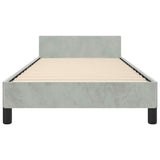 Bed Frame without Mattress Light Grey Twin XL Velvet 347600