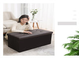 Large Seater Folding Storage Ottoman Pouffe Bench Seat Blanket Toy Chest Box UK 13381792