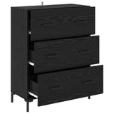 Sideboard Black Oak 69.5 x 34 x 90 cm Engineered Wood and Iron 881506