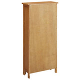 Storage Cabinet Light Oak Solid Oak Wood, MDF Veneer Medium 329926