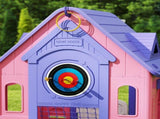 5-in-1 Playhouse Kids Outdoor Indoor with Basketball Hoop, Football Goal, Dartboard, Ring Toss T3398P378980
