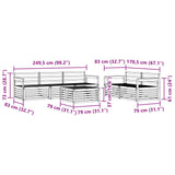 Outdoor Sofa Set 6 pcs Natural Solid Acacia Wood 3373004