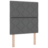 Box Spring Bed with Headboard Dark grey 80 x 200 cm Fabric 3339652