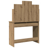 Dressing Table with LED Lights Artisan Oak 96x40x142 cm 857026
