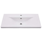 Sink Cabinet with Built-in Basin White Engineered Wood 3099050