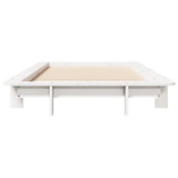 Bed Frame without Mattress White 75x190 cm Small Single Solid Wood Pine 850684