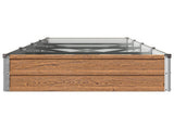 Raised Garden Bed Wood Brown 320 x 80 x 24 cm cold-rolled steel 8006493