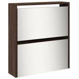 Shoe Cabinet with Mirror 5-Layer Brown Oak 63x17x169.5 cm 3228285