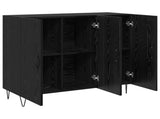Sideboard Black Oak 90 x 32.5 x 80 cm Engineered Wood 879584