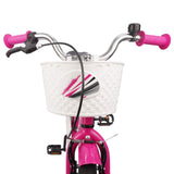 Kids Bike 18 Inches for 5-7 Years Old Dark Pink 42009585