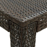 Garden Bar Table Brown 140.5x60.5x110.5 cm Poly Rattan 45876
