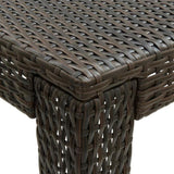 Garden Bar Table Brown 140.5x60.5x110.5 cm Poly Rattan 45876
