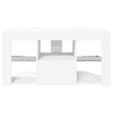 Corner LED TV Cabinet White 100 x 40 x 50 cm Engineered Wood 889795
