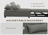 Four-In-One Single Sleeper Chair - Dark Grey T3398P344491