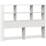Bookcase Bed without Mattress White 160x200cm Solid Wood Pine 3322476