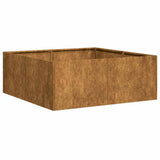 Planter Rusty 80x80x30 cm Weathering Steel 860807