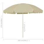 Beach Parasol Sand Yellow 300 cm 314707