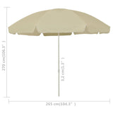 Beach Parasol Sand Yellow 300 cm 314707
