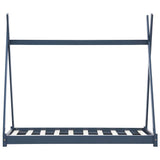 Kids Bed Frame Grey Solid Pine Wood 90x200 cm 283363
