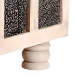 247670 Storage Box White 110x40x45 cm Solid Acacia Wood