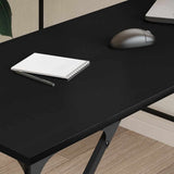 Desk Black 149x149x75 cm Engineered Wood 837582