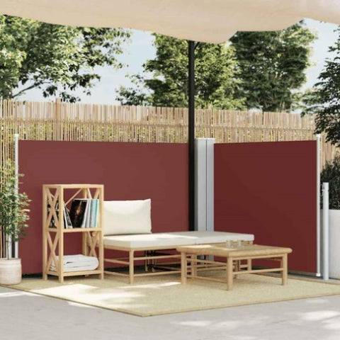 Retractable Side Awning Brown 100x600 cm 48445